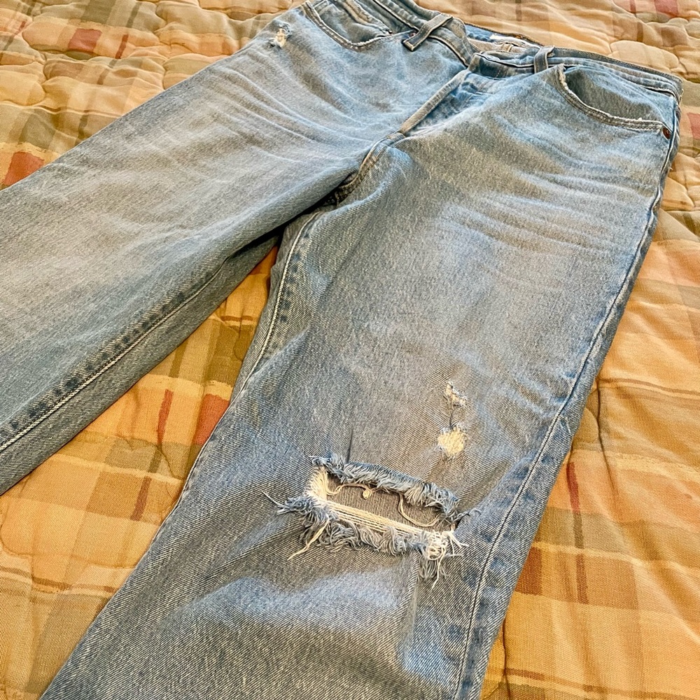 Levi’s Ribcage Straight Denim Jeans in Tange Fade - Picture 6 of 8